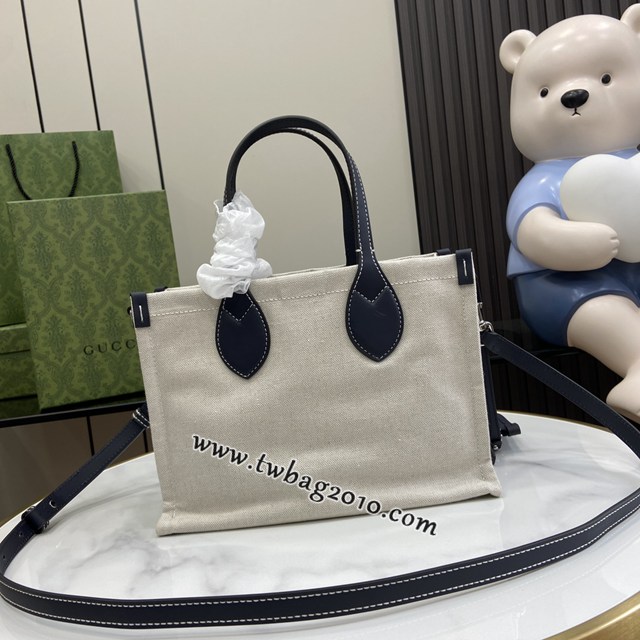 gucci專櫃2024早春系列帆布手提袋 古馳飾Gucci印花迷你托特包 jcp1612